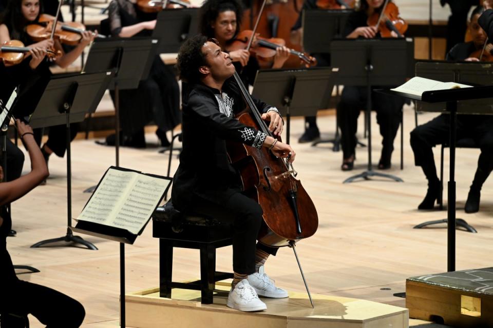 Kanneh-Mason performs with the Chineke! Orchestra at the London Southbank Centre in 2021 (Getty Images)