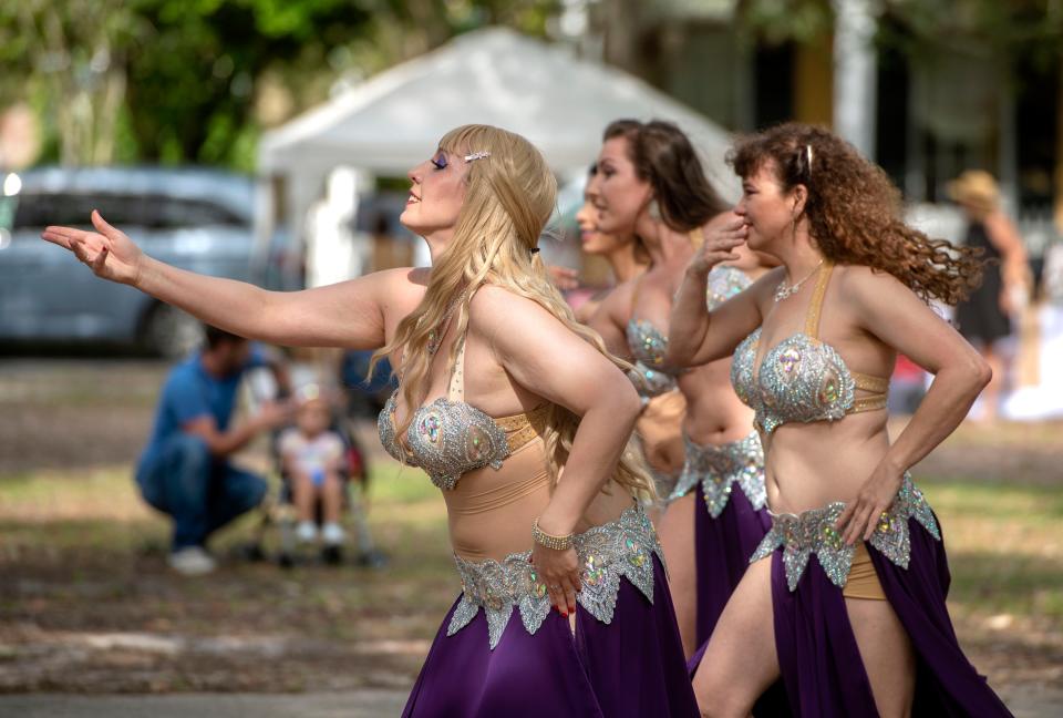 The SARAAB Dancers perform during the Gulf Coast Culture Fest at Seville Square in May 2021.