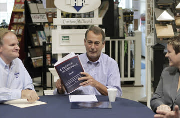 John Boehner speaks at a press conference.