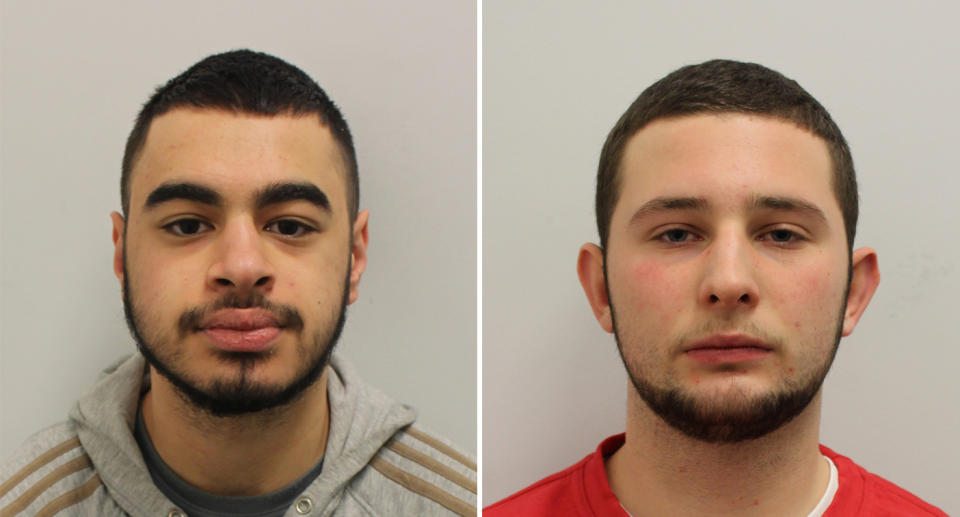 Yigiter Gok (left) was convicted of manslaughter and Kacper Karasinski (right) was found guilty of murder (Met Police)