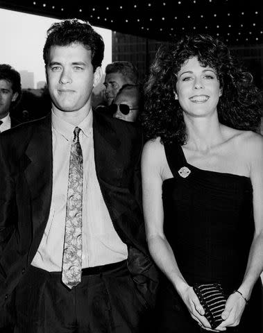 <p>Frank Edwards/Archive Photos/Getty</p> Tom Hanks and Rita Wilson in 1986