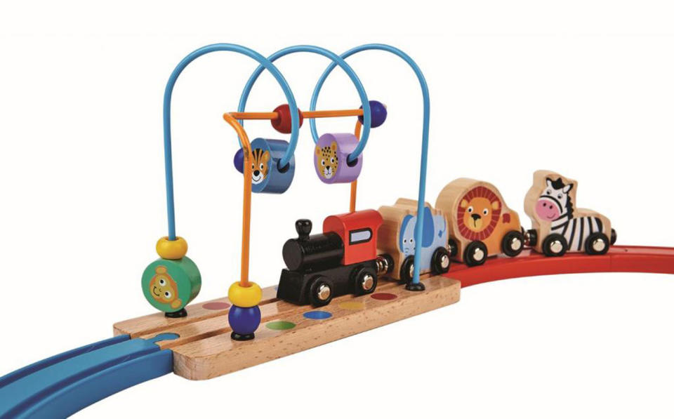 The jungle train wooden railway set with Jack ‘N’ Jill packaging sold in ALDI stores has been recalled. Source: Australian Competition and Consumer Commission