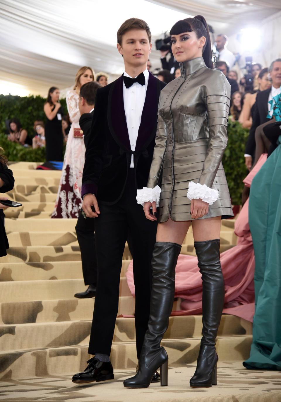 Ansel Elgort and Shailene Woodley at the 2018 Met Gala. (Photo: Shutterstock)