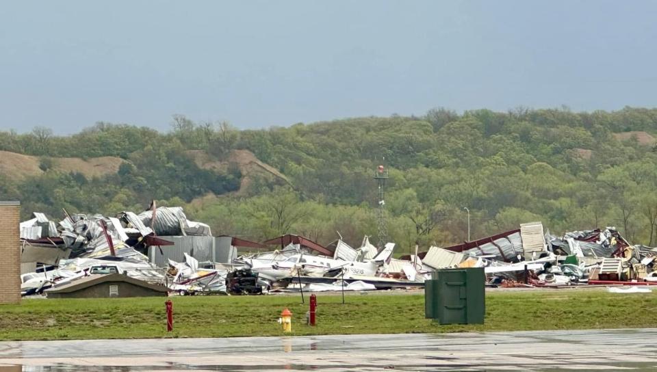 Tornado at Omaha's Eppley Airfield