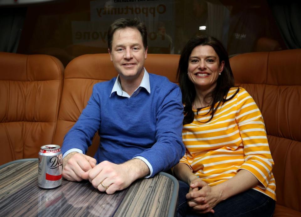 Nick Clegg and his wife Miriam Gonzalez Durantez (PA Archive/PA Images)