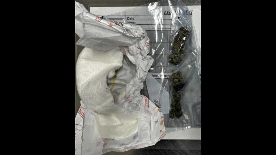 Marijuana found inside a woman’s diaper at LaGuardia Airport in New York.