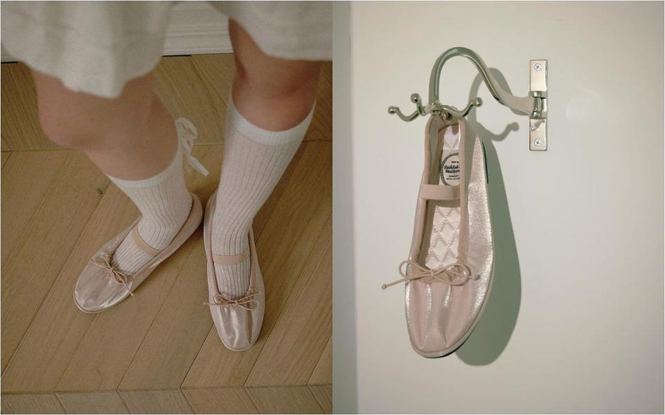 近期更是以帶有蝴蝶結的芭蕾舞平底鞋在韓國掀起旋風 圖片來源：rockfish_official