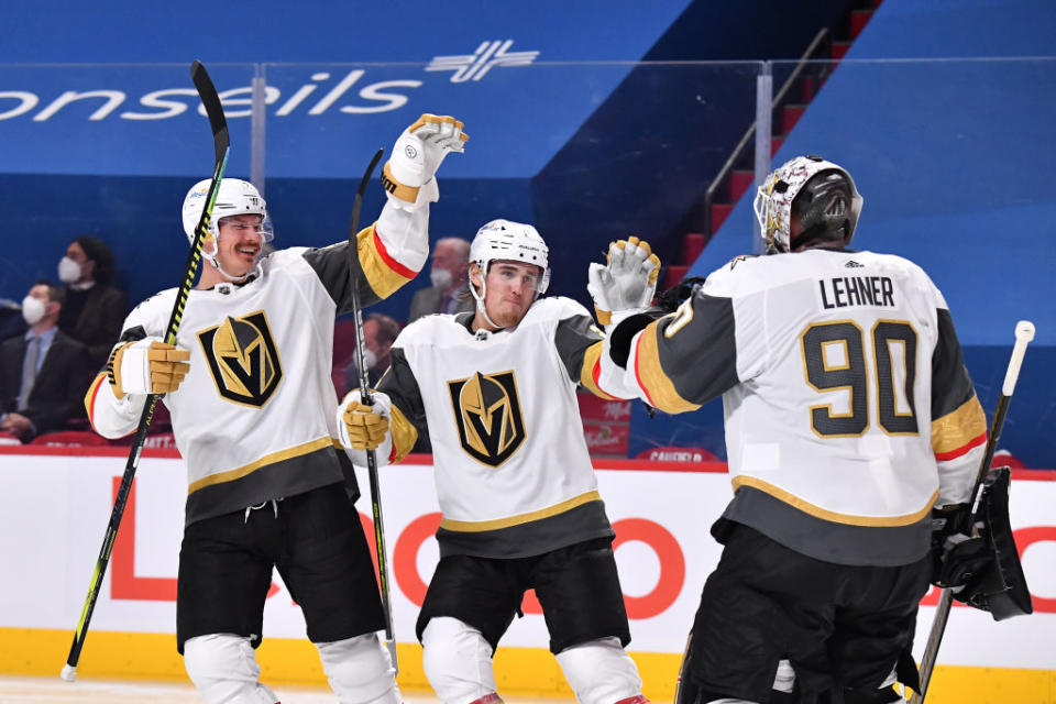 Robin Lehner was more than ready when his name was called upon, as the Golden Knights evened their semifinal series with the Canadiens. (Getty)