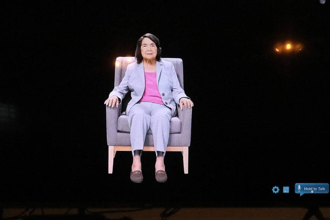 The conference in Bakersfield on Tuesday, Sept. 19 also included an interactive hologram exhibit of Dolores Huerta to be located at the future center.