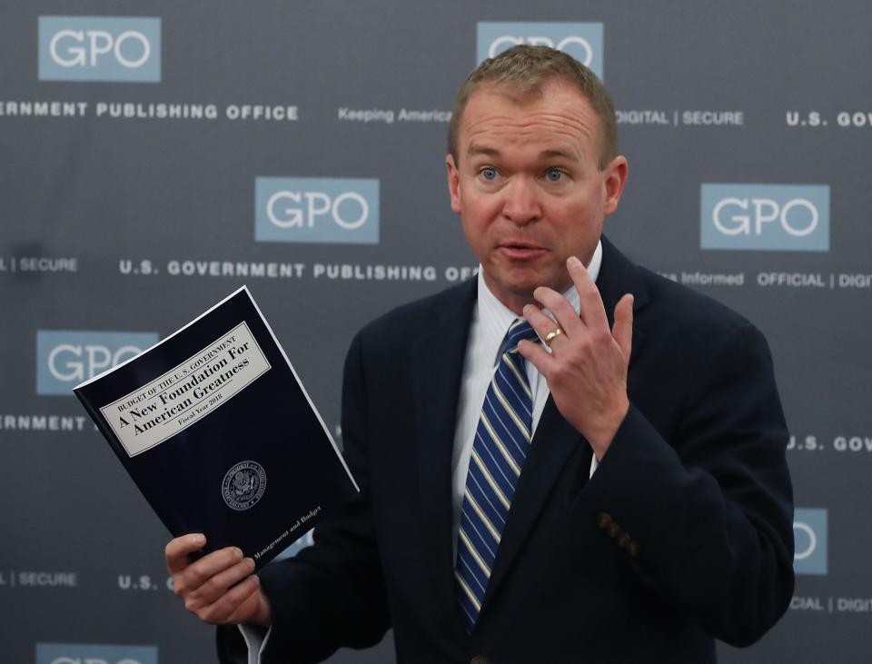 President Trump’s budget director, Mick Mulvaney