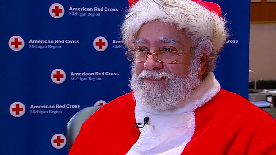 Santa spoke with News 8 after giving blood on Dec. 23, 2023.