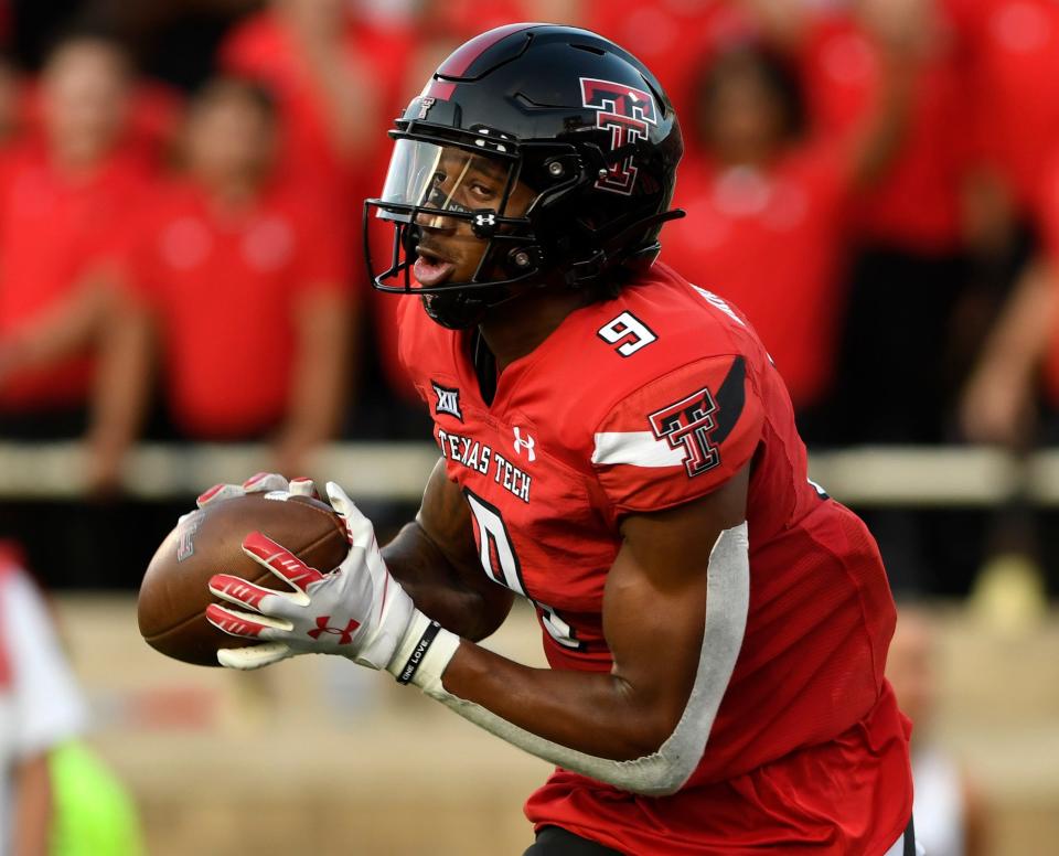 Texas Tech wide receiver Jerand Bradley caught eight passes for 119 yards and a touchdown last week in the Red Raiders' 41-31 loss at Oklahoma State. Bradley leads the Red Raiders in receiving yards and receiving touchdowns and is second in catches.