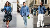<p> <strong>When it comes to showcasing how to wear any given item, no one does it better than the street style set, and scrolling through snaps is a speedy way of drawing inspiration for your own wardrobe. </strong> </p> <p> The denim jacket is one such item that the most fashionable of women know is a key style piece in a wardrobe, with denim jackets being as versatile as a blazer or cardigan. While true blue is the most classic, they come in many different guises, with a real mixture of shades, colours and cuts available both at designer and high street brands. </p> <p> Traditionally casual by nature, a denim jacket has that certain effortless aesthetic that can be used to dress down a fancy frock or go matchy-matchy with your jeans for a double-denim look. No need to tuck it away when the seasons change either, shearling linings and cropped silhouettes ensure it’s a year-round companion. </p>