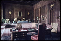 Interior view of the massive offfice of German Fuhrer Adolf Hitler in the Reichskanzlei (Reichs Chancellery, Berlin, Germany, late 1930s or early 1940s. (Photograph by Hugo Jaeger/Time & Life Pictures)