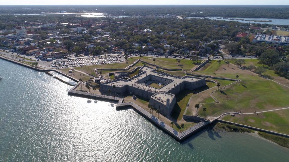 Aerial image of Castillo De San Marcos in St. Augustine