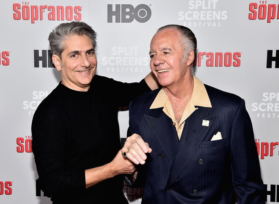 Michael Imperioli and Tony Sirico attend the “The Sopranos” 20th Anniversary Panel Discussion (Photo by Theo Wargo/Getty Images)