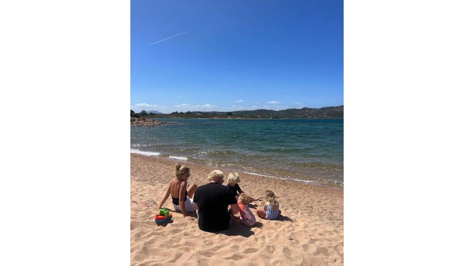 Carrie and her family enjoyed a trip to Sardinia