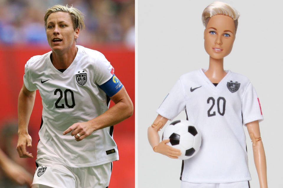 Abby Wambach and her Barbie doll