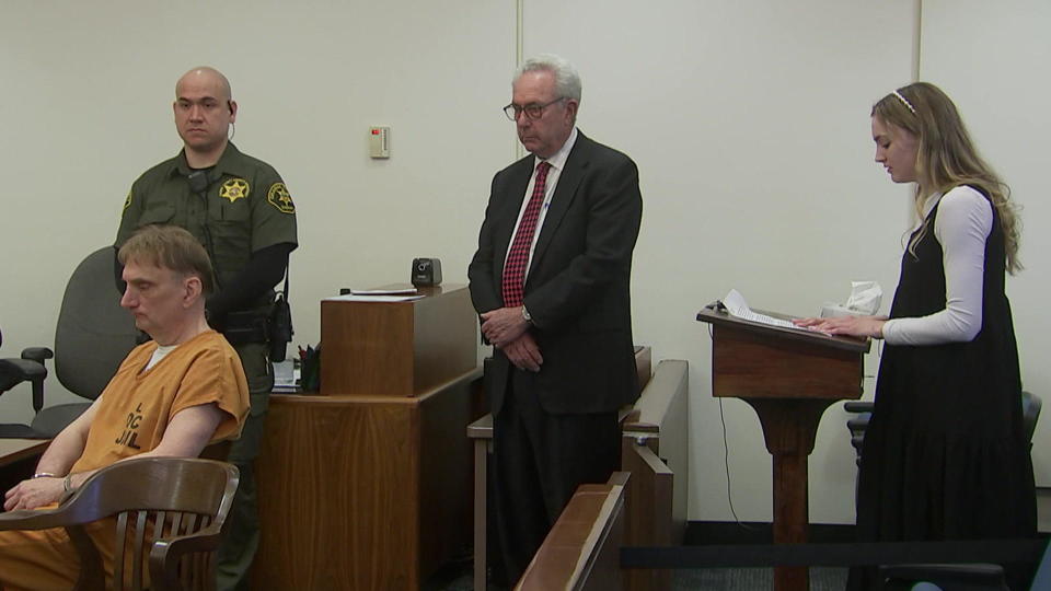 Mary-Katherine Sills addresses the court at her father's sentencing / Credit: CBS News