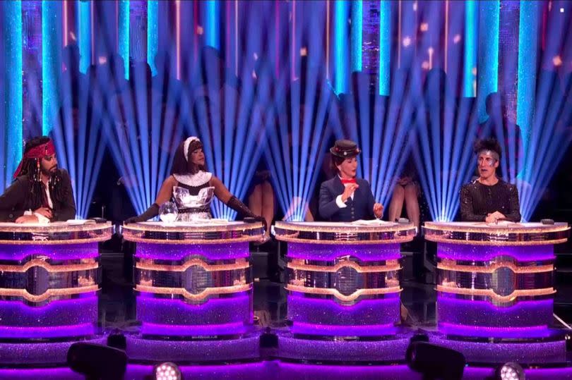 Strictly viewers couldn't help but notice the legs of audience members behind the judges on Saturday