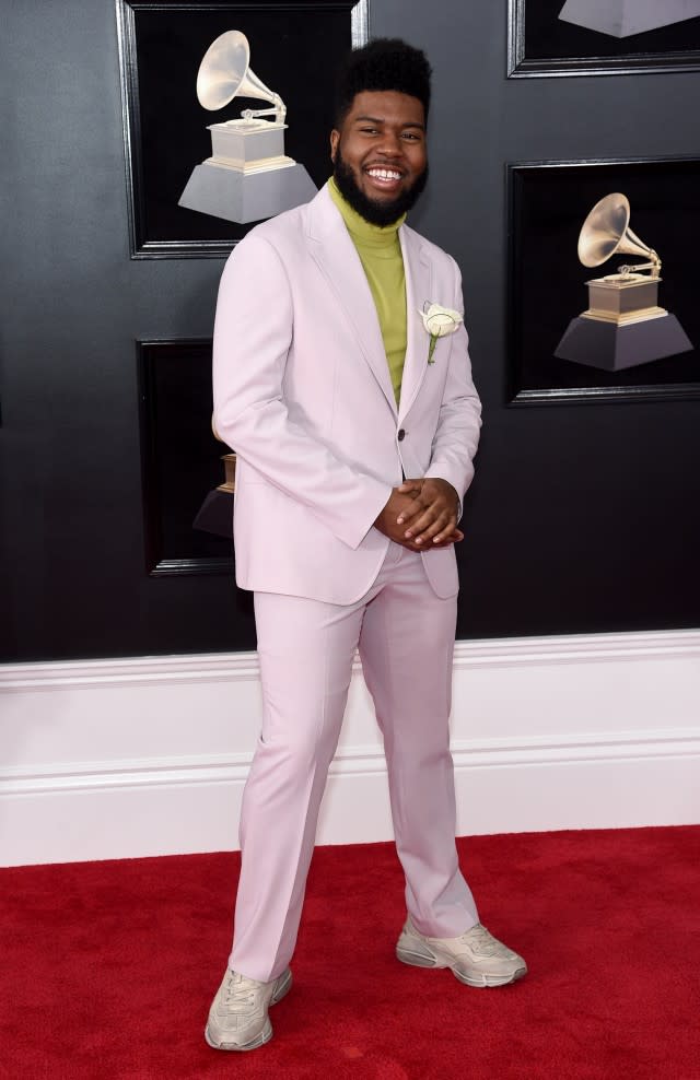 Music's men stood out from the crowd at the 60th Annual GRAMMYs red carpet.