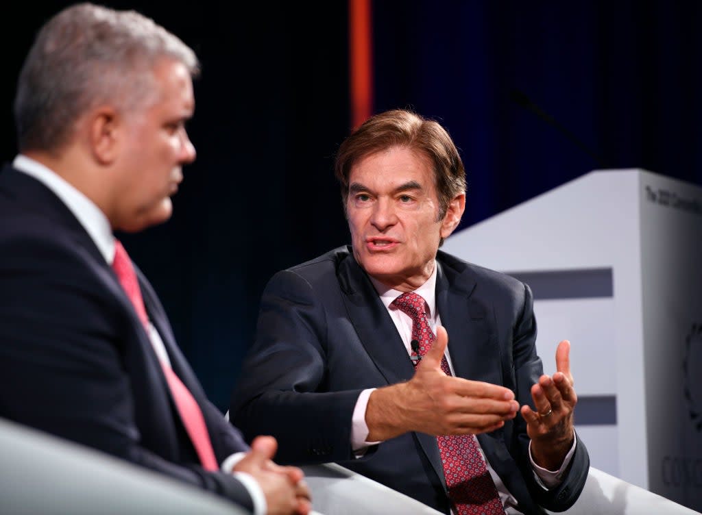 Dr Mehmet Oz, host of the daytime medical-themed talk show, speaks at the 2021 Concordia Annual Summit (Getty Images for Concordia Summi)