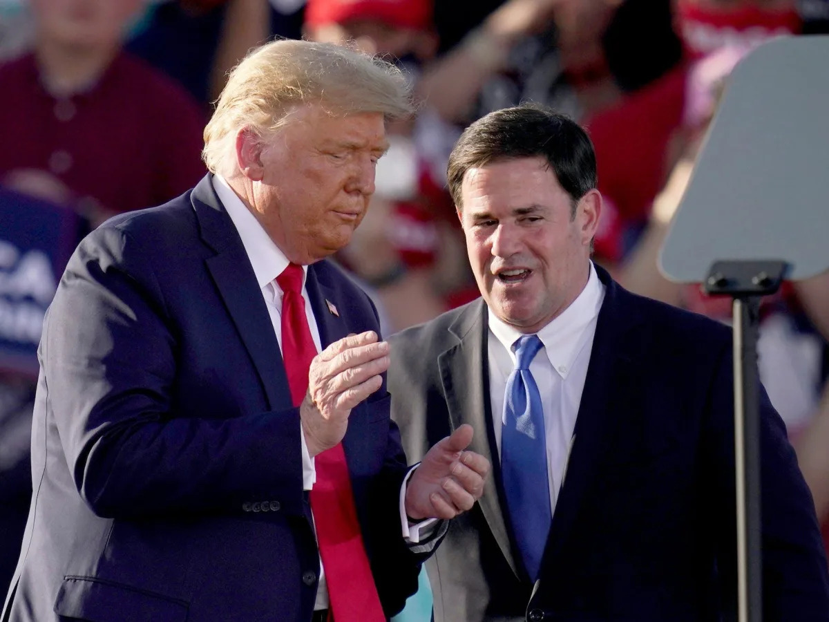 Trump says he will 'never' endorse Republican Doug Ducey if the Arizona governor jumps into the state's 2022 Senate race