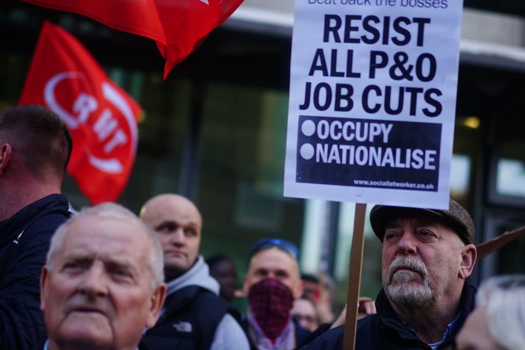 Labour has urged the Government to publish the legal advice it received on whether P&O broke the law when it sacked 800 workers (PA) (PA Wire)