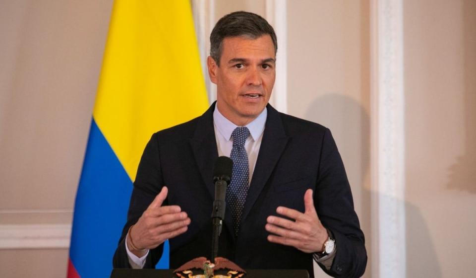 Pedro Sánchez, presidente de España. Foto: Presidencia de Colombia.