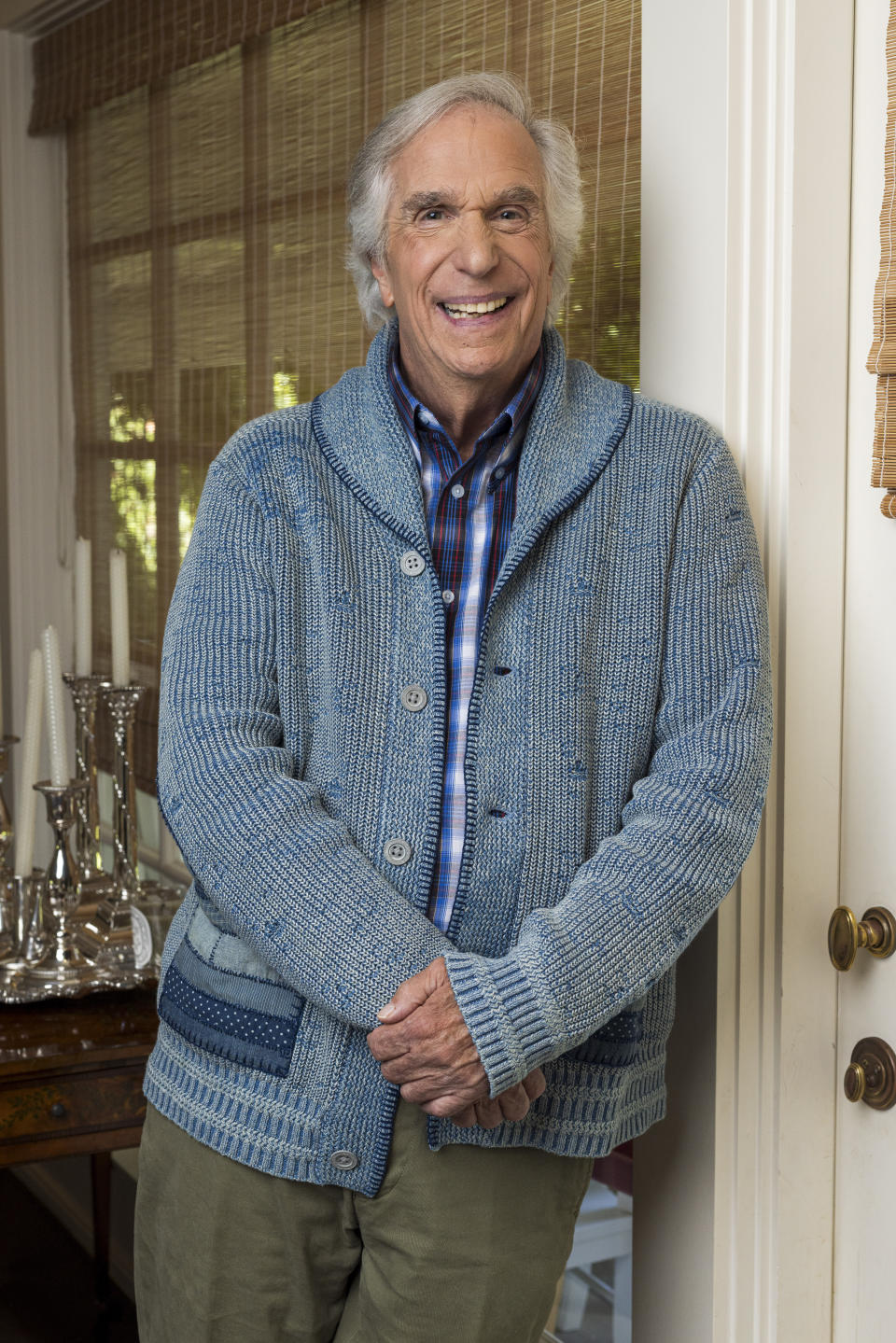 Henry Winkler poses for a portrait in New York on Wednesday, Oct. 11, 2023, to promote his memoir "Being Henry: The Fonz...and Beyond." (Photo by Willy Sanjuan/Invision/AP)