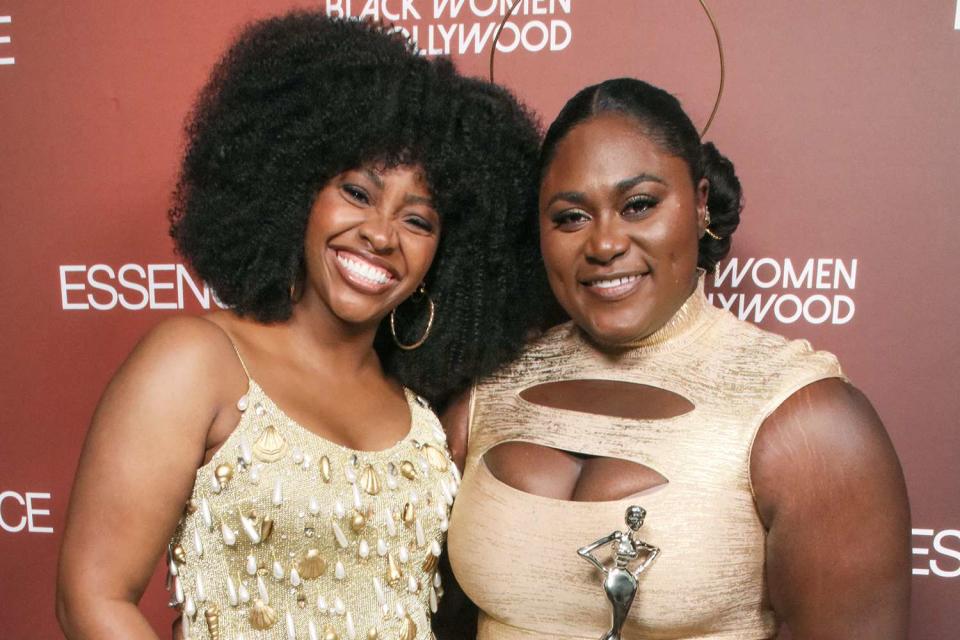 <p>Robin L Marshall/Getty Images for ESSENCE</p> Teyonah Parris and Danielle Brooks at the ESSENCE Black Women In Hollywood Awards