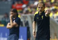 Football Soccer - Borussia Dortmund v FSV Mainz 05 - German Bundesliga - Signal Iduna Park , Dortmund, 27/08/16. Borussia Dortmund's coach Thomas Tuchel during the match REUTERS/Thilo Schmuelgen