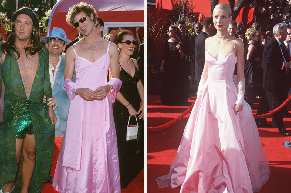 a candy-colored ballgown with a sweetheart neckline and thing straps