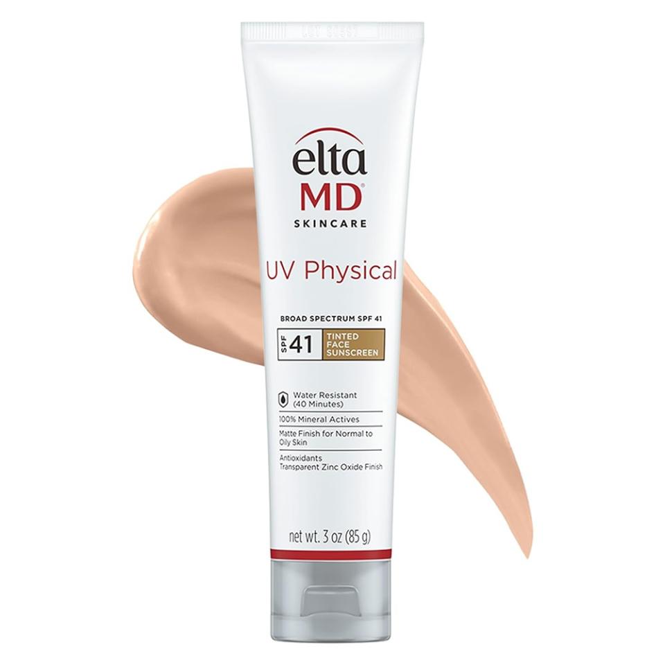 EltaMD UV Physical Broad-Spectrum SPF 41 Sunscreen - Tinted against white background