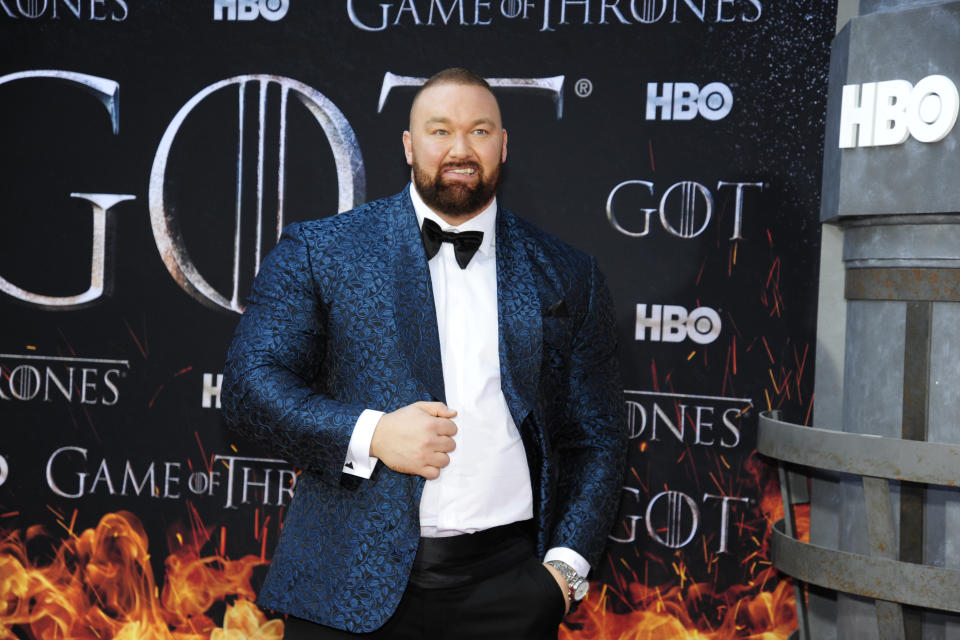 NEW YORK, NY - APRIL 3: Hafþór Júlíus Björnsson attends "Game Of Thrones" New York Premiere at Radio City Music Hall, NYC on April 3, 2019 in New York City. (Photo by Paul Bruinooge/Patrick McMullan via Getty Images)