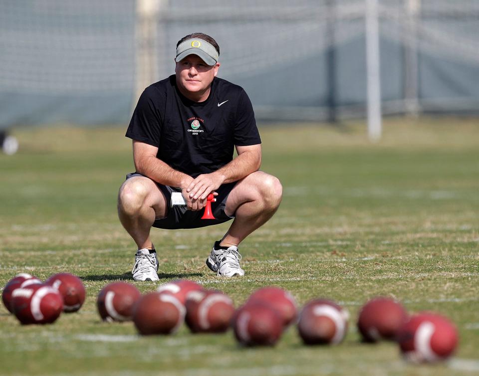 Chip Kelly was Oregon's offensive coordinator from 2007-08 and head coach from 2009-12.