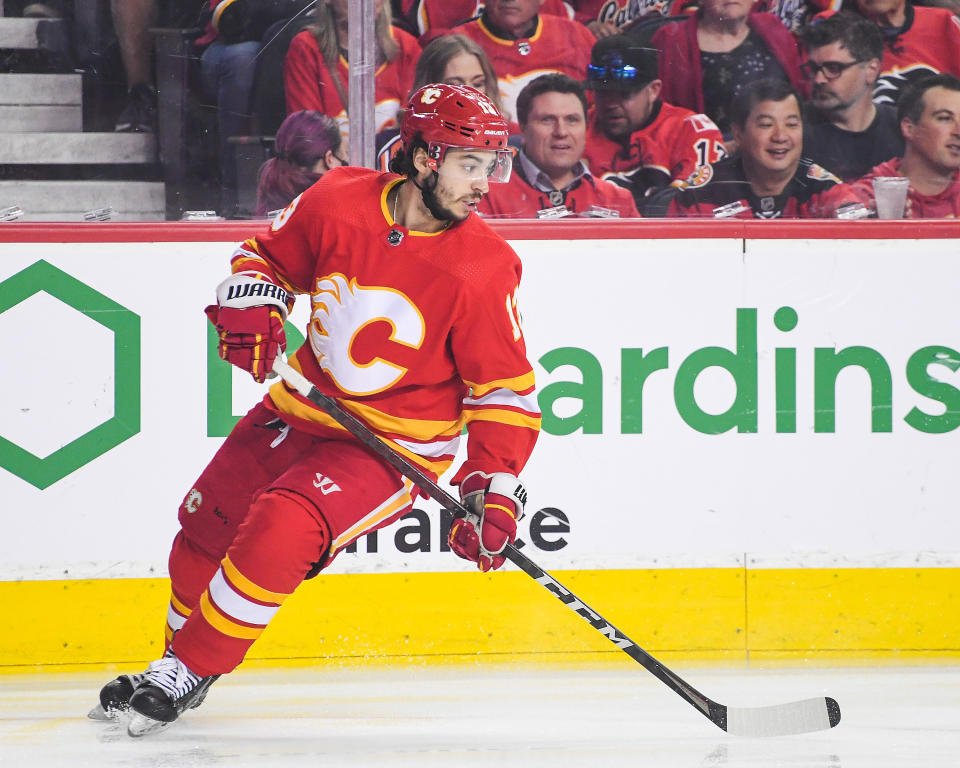 Johnny Gaudreau #13 of the Calgary Flames has fantasy value