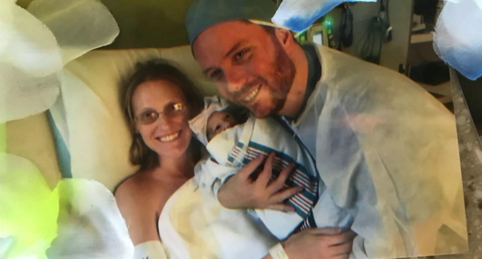 Stephanie and Adam Surrey with their baby Marion Ohana who died days after she was born. Photo: Facebook