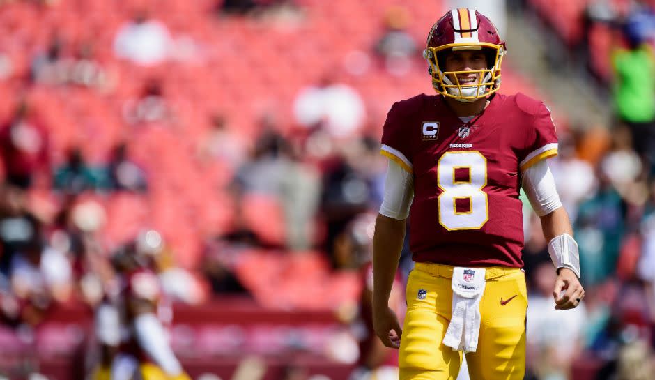 Redskins QB Kirk Cousins gets ready for game against the Eagles