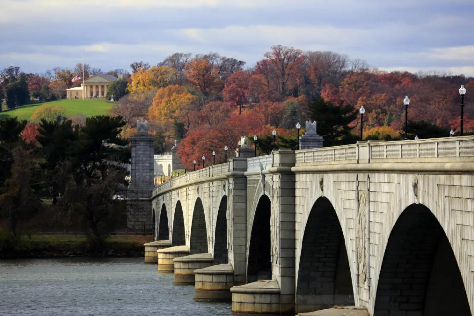 Arlington Memorial Bridge with Arlington House via Getty Images