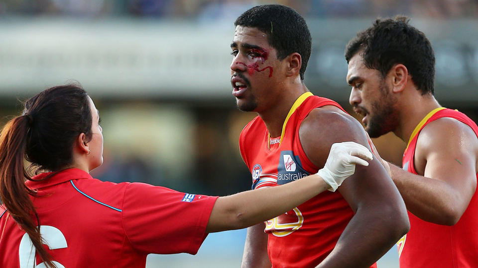 Seen here, Joel Wilkinson during his AFL days with the Gold Coast Suns.