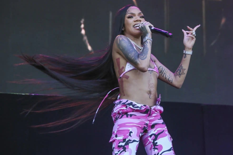 GloRilla performs during the second weekend of the Austin City Limits Music Festival on Friday, Oct. 13, 2023, at Zilker Park in Austin, Texas. (Photo by Jack Plunkett/Invision/AP)