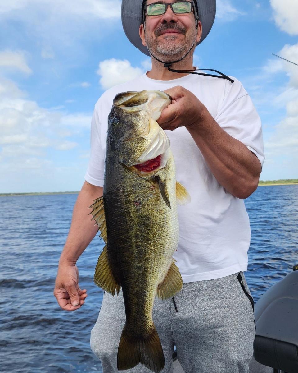 Jim Warner caught this 9.7-pound bass while on vacation from Toronto, Canada, on Lake Toho.
