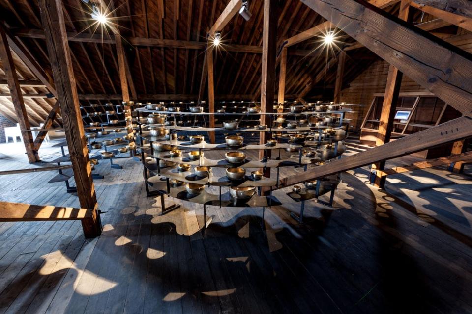 Jem Finer’s Longplayer(2000) at its listening post in Trinity Buoy Wharf Lighthouse, London (2013) (Photograph: James Whitaker)