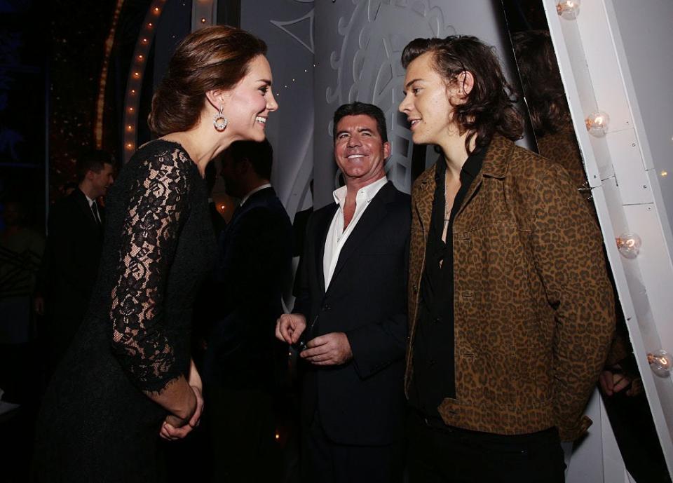 Kate Middleton, Simon Cowell, and Harry Styles in 2014.