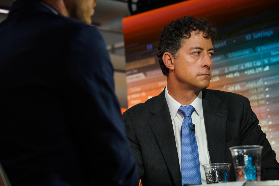 Jeff Smith, chief executive officer of Starboard Value LP, listens during a Bloomberg Television interview in New York, U.S., on Tuesday, Feb. 5, 2019. Smith and Papa John's International CEO Steve Ritchie discussed the $200 million investment from Starboard Value in the pizza chain. Photographer: Christopher Goodney/Bloomberg via Getty Images