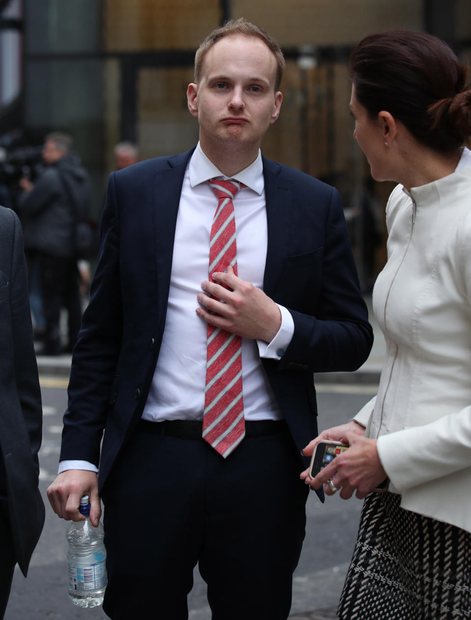 James Hodder, partner of Australian nurse Kirsty Boden, 28, who was killed in the attack, leaving the Old Bailey in London, during the inquest into the London Bridge and Borough Market terror attacks.. Picture date: Friday May 17, 2019. See PA story INQUEST LondonBridge. Photo credit should read: Yui Mok/PA Wire