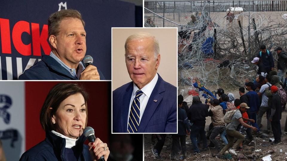 Chris Sununu, Kim Reynolds, Joe Biden, the southern border