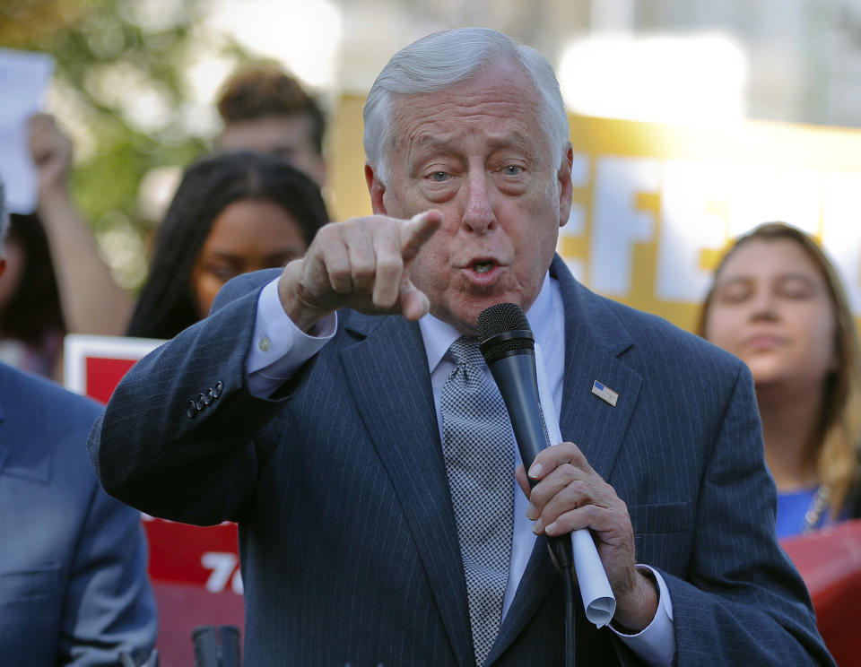 House Minority Whip Steny Hoyer, D-Md. clarified effects of the current House GOP tax legislation with the Congressional Budget Office. (AP Photo/Pablo Martinez Monsivais)