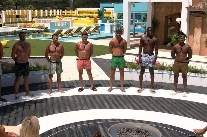 Love Island boys lining up